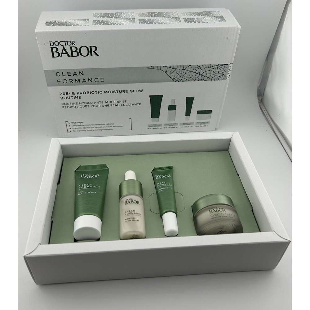 Doctor Babor Clean Formance Pre & Probiotic Moisture Glow‎ Routine 100% Vegan